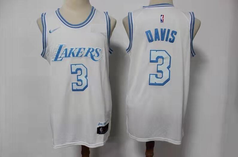 Youth Los Angeles Lakers #3 Anthony Davis #3 Anthony Davis 2020/21 White City Edition Stitched Jersey